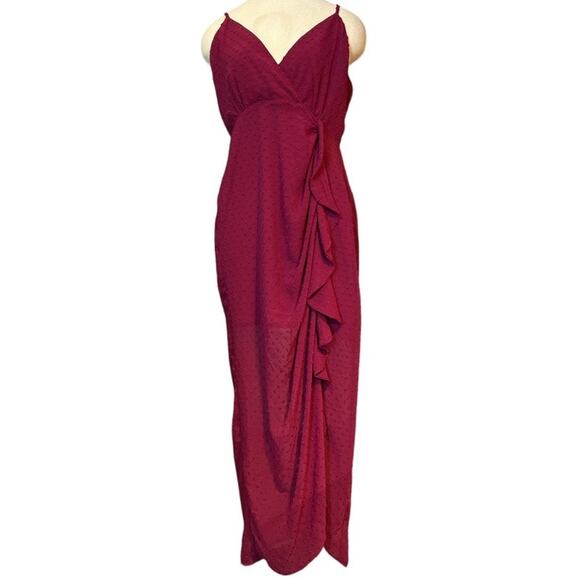Lulus Sweetheart Neckline Textured Dot Cocktail Dress Sz XL Bright Pink Fuschia - Picture 1 of 13
